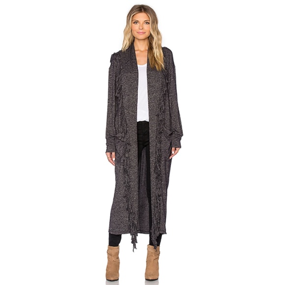 Riller & Fount Sage Fringe Cardigan in Dapple - Picture 1 of 6
